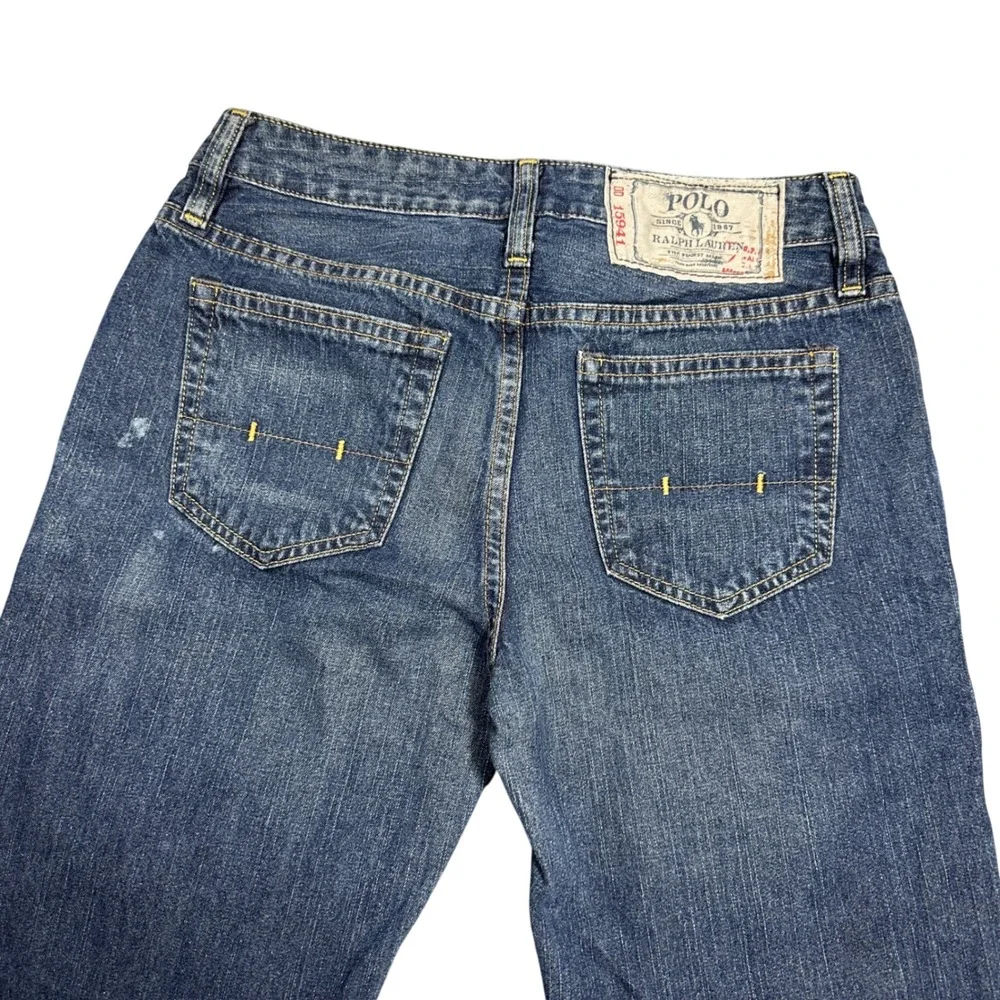 VTG Polo Ralph Lauren New Thompson Jeans 27x28 Size 14 Straight Leg Mid Rise